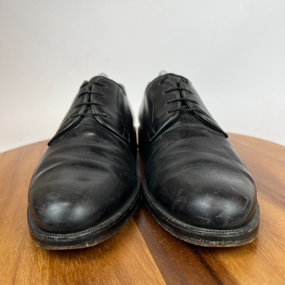 Mens Giorgio Armani Black Leather Plain Toe Oxford Dress Shoes Size‎ 9.5 M GUC main image 8